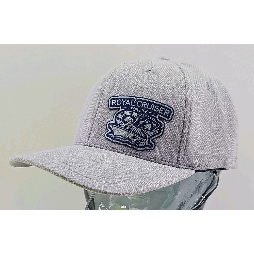 ROYAL CRUISER For Life Gray Flexfit Sport Hat Fitted L/XL 289F Baseball Cap Grey